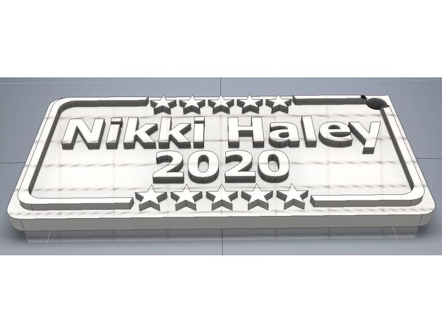 nikki haley 2020 signs logos uh no 3D print model - Mito3D