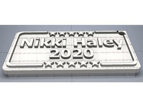 2020 nikki haley işaretler logoları hayır 3d print model - Mito3D