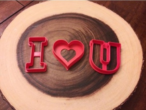 valentine aşk kesiciler mutfak yemek çerez kesici mektuplar Sevgililer Günü 3d print model - Mito3D
