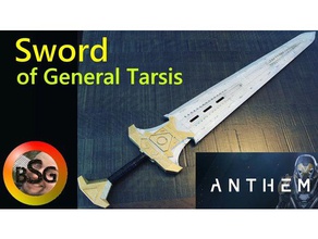 Schwert general tarsis-Hymne video Spiele 3d print model - Mito3D