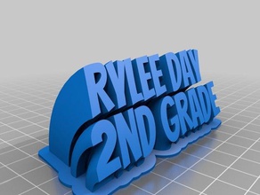 ry text office customized 3d print model - Mito3D