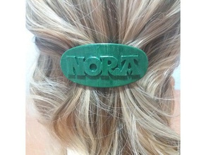 nora personalisierte oval Haar barrete 60-76 Zubehör 3d print model - Mito3D