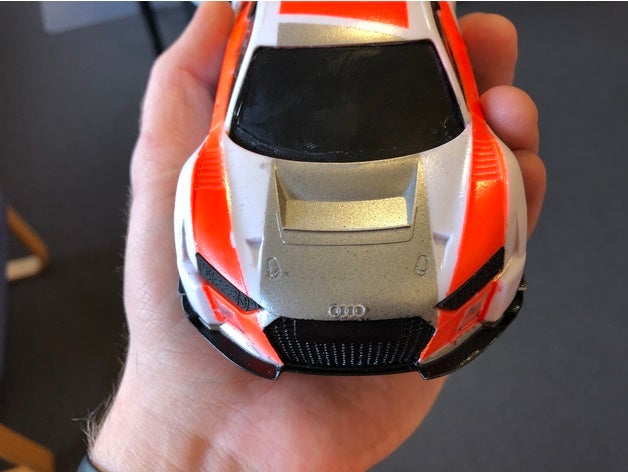 luz de cabeça substituição rc veículos 127 128 audi r8 lms 2015 kyoshu mini-z le mans miniaturas mr02 mr03 3D print model - Mito3D