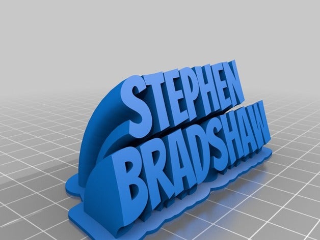 stephen bradshaw text office customized 3D print model - Mito3D