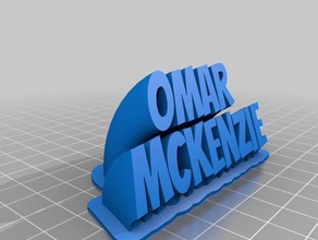 omar mckenzie text office customized 3d print model - Mito3D