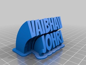 vaibhav johri de texto la oficina personalizado 3d print model - Mito3D