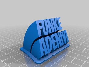 funke adeniyi text office customized 3d print model - Mito3D