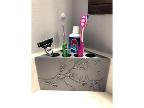 toothbrush holder bathroom 3d print model - Mito3D