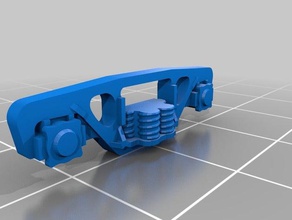 simplified railcar bogie vehicles model trains railroad railway wagon 3d print model - Mito3D