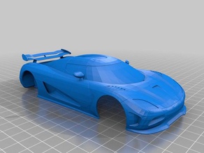 koenigsegg shell v16 openz chasis rc vehículos miniz 3d print model - Mito3D