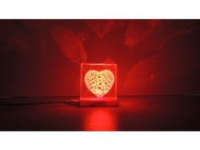 voronoi coração da lâmpada 3d impressão arduino o nano epóxi resina 3d print model - Mito3D
