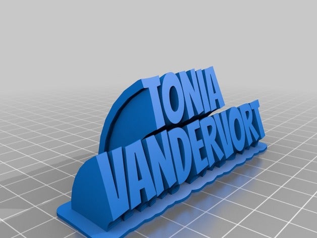 tonia vandervort caps office customized 3D print model - Mito3D