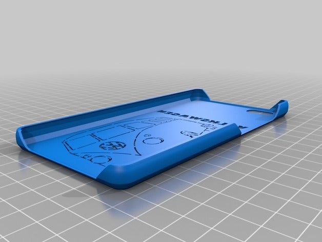 huawei p8 lite volkswagen t1 case mobile phone ban car 3D print model - Mito3D