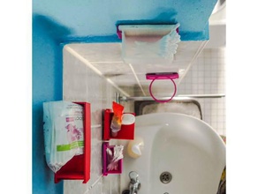 bauhaus-Halter-system glücklich 100 Bad Bad-Accessoires Haken WC Wandhalterung 3d print model - Mito3D