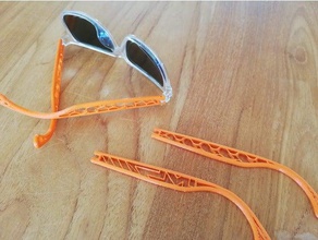 Stampato in 3d gli occhiali da sole personalizzati Stampante tamponamento gambe estate topless 3d print model - Mito3D