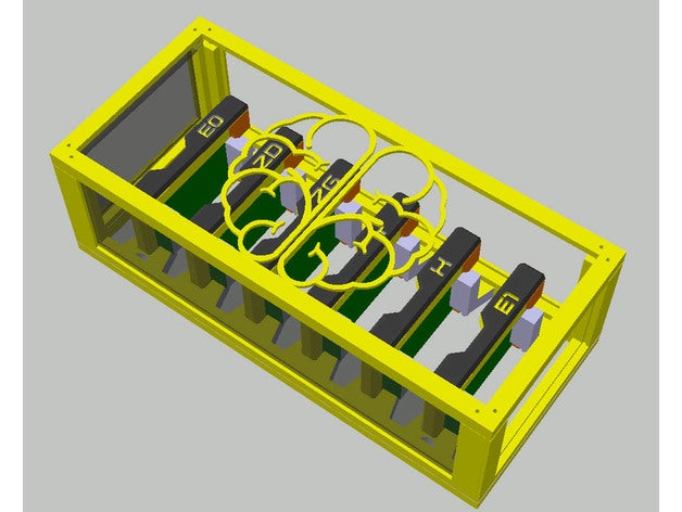 boitier pour 6 cartestb6560 Robotik 3D print model - Mito3D