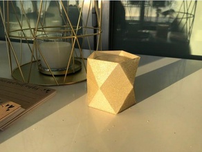 candle holder decor geometric votive 3d print model - Mito3D