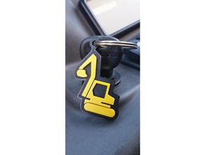 bagger Bagger Schlüsselanhänger 3d drucken 3d print model - Mito3D