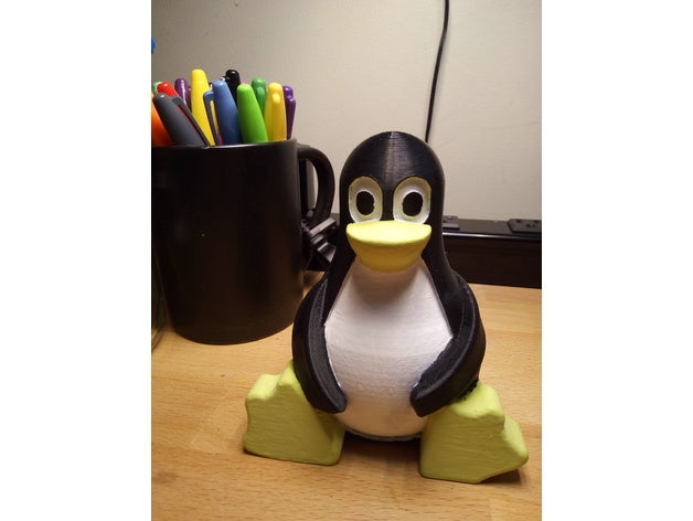 linux-Maskottchen tux Tiere Pinguin 3D print model - Mito3D