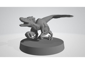deinonychus mini games dinosaur dnd dungeons dragons gaming miniature pathfinder raptor roleplaying rpg tabletop toh tomb annihilation 3d print model - Mito3D