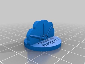 cloud daggers spell token toy game accessories 3d print model - Mito3D
