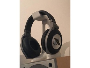 easy print desktop headphone stand audio headphones holder 3d print model - Mito3D