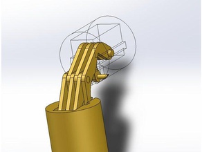 180&deg concealed barrel hinge replacement parts 3d print model - Mito3D