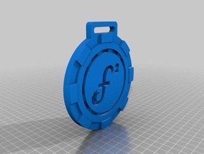 fur squared poker chip badge accessories token 3d print model - Mito3D