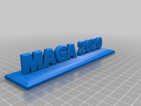maga 2020 decoração eleição presidencial trump 3d print model - Mito3D