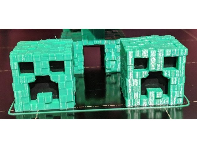 textura creeper cabeça colorido rosto brinquedo jogo os acessórios minecraft 3D print model - Mito3D