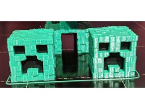 textured creeper head colored face toy game accessories minecraft 3d print model - Mito3D