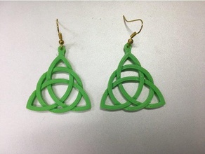 celtic trinity knot earrings art knotwork irish work triquetra saint patrick patricks day st 3d print model - Mito3D
