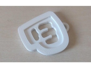 pewdiepie logo keychain keychains brofist 3d print model - Mito3D