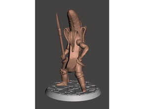 banana knight v11 spearman guard games 25mm 28mm dnd fantasy figure miniature miniatures roleplay rpg warhammer 3d print model - Mito3D