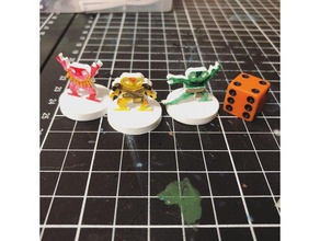 28chibi grung üçlüsü heykeller 28 mm dnd dungeons dragons yüzücü minyatür 3d print model - Mito3D