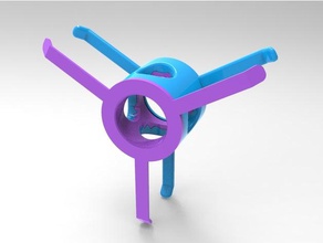 ca fil hold 3 fin 3d printer accessories filamentsca filament spool holder 3d print model - Mito3D