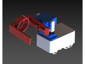 2-de servo de eixo lanterna montagem robótica aursoft controle remoto suporte do tocha 3d print model - Mito3D
