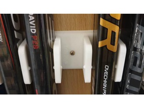 bastone da hockey, titolare di sistema a parete sport all'aperto 3d print model - Mito3D