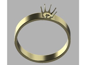 solitario anillo de compromiso la joyería amor los anillos el día san valentín boda mujer 3d print model - Mito3D