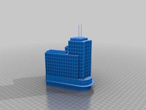 palazzo albania gli edifici strutture 3d print model - Mito3D