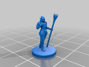 elf warlock miniature toy game accessories 3dprintable dungeons dragons tabletop 3d print model - Mito3D