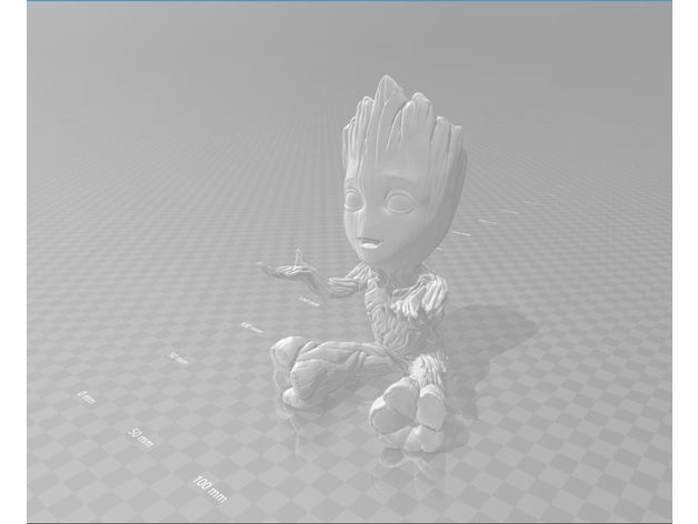baby groot pen holder parts do not want no more groots 3D print model - Mito3D
