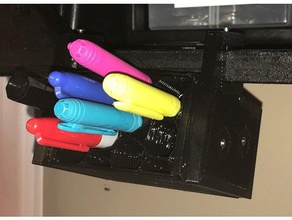 usts under-shelf tray system organization brush holder hanger pencil pen storage tool 3d print model - Mito3D
