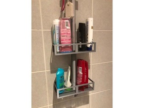 shower tray panier douche bathroom accessories bathtub gel head porte shampoing shampoo hold holder soap dish useful 3d print model - Mito3D