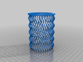 my customized double helix pen holder cup office 3d print model - Mito3D