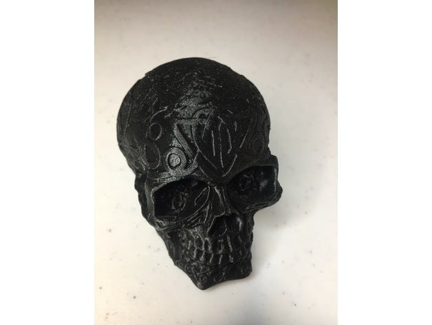 celtic skull art 3D print model - Mito3D