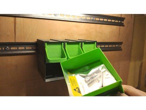 stackable wall containers organizer tool holders boxes nsfw small parts cabinet storage tray box container 3d print model - Mito3D