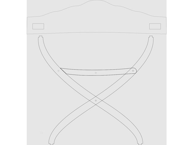 scherenstuhl diy sandalye oyunu mittelalter canlandırma 3D print model - Mito3D