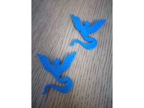 takım mistik 3d baskı articuno mavi pokemon 3d print model - Mito3D