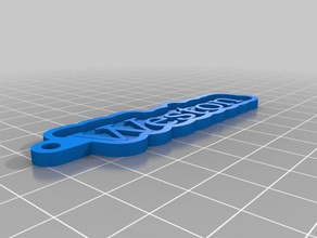 weston la mia chiave personalizzata catena il vostro nome personale portachiavi 3d print model - Mito3D